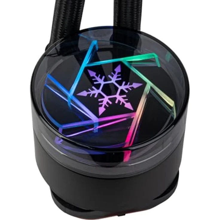 SilverStone Technology NovaPeak 360 ARGB, Flüssigkeitskühlung mit ARGB-Lichteffekten, Silber – Bild 5