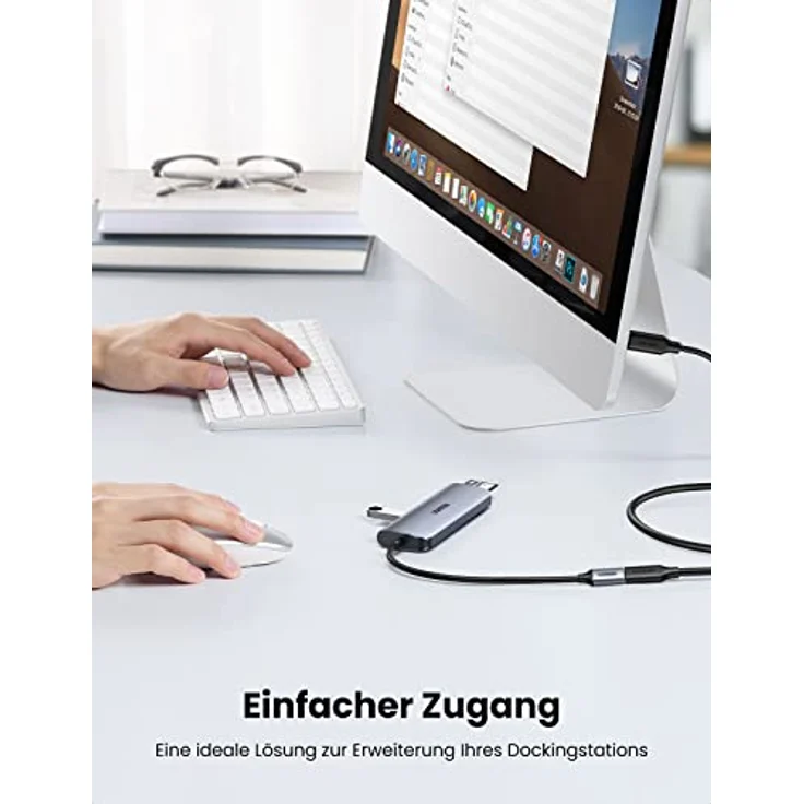 Ugreen Kabelverlängerungsadapter USB C auf USB C, 1m, 100W, 10Gb/s, schwarz – Bild 2