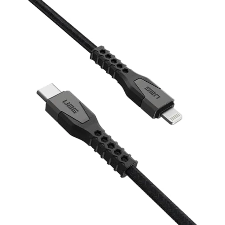 UAG Urban Armor Gear Robustes USB-C auf Lightning Kabel, 30W, 1,5 m, schwarz/grau – Bild 4