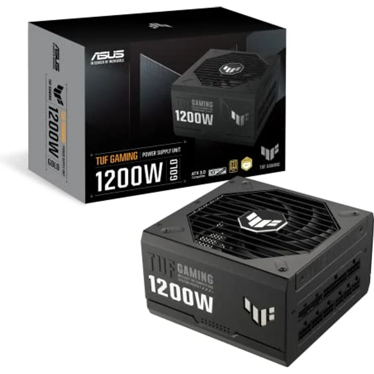 ASUS TUF Gaming 1200W Gold Netzteil (1200 Watt, vollmodulares Netzteil, ATX 3.0-kompatibel, Axial-tech Lüfter, PCB-Beschichtung, Lüfter mit Doppelkugellager) – Bild 1