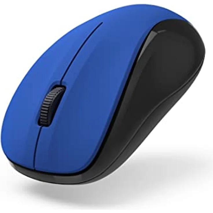 Hama Funkmaus kabellos (3 Tasten, 2,4GHz, 1200dpi, optische Maus kabellos, wireless, Computermaus, für Laptop/PC/Notebook, geräuschlos, Batterie, für Rechtshänder, für Linkshänder, USB-Empfänger) blau – Bild 2