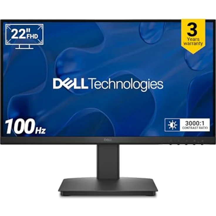 Dell 22 Monitor SE2225HM 21,5 Zoll Full HD (1920x1080), 100Hz, VA, Blendfrei, Neigbar, Comfortview Plus, 3 Jahre Garantie - Schwarz – Bild 2