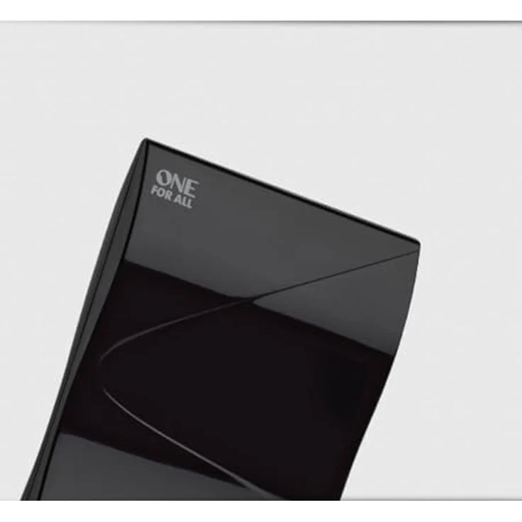 One For All DVB-T-DVB-T2 Indoor-Zimmerantenne - HD-HDTV Fernseher TV Antenne mit Verstärker - 0-15 km Reichweite ? 1.5 meter Koaxialkabel - UHF-VHF - Schwarz - SV9323 – Bild 3