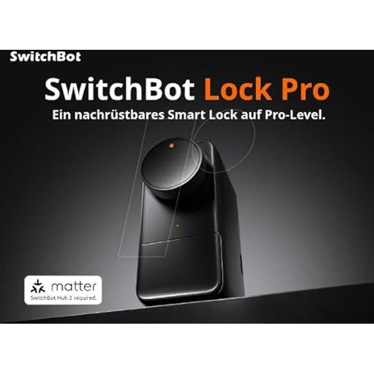 SWITCHBOT Smart Lock Pro, Elektronisches Türschloss mit 15 Entsperrungsmethoden, Sprachsteuerung und Auto-Lock, Schwarz – Bild 2