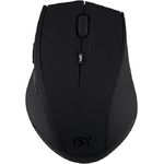 ISY Wireless Mouse Black Mäuse (Funk, kabellos, Optisch mit Laserdioden, optischer Maussensor, DPI-Schalter (800 / 1200 / 1600)