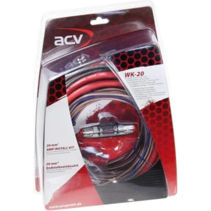ACV Installations-Komplett-Set 20 mm², Audio-Kabel mit hoher Langlebigkeit in Schwarz – Bild 2