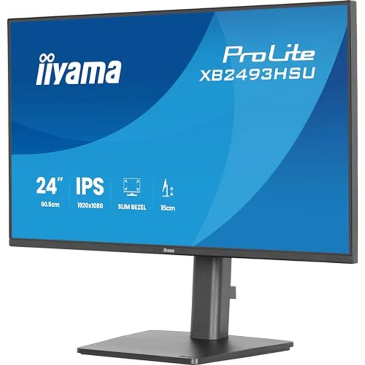 iiyama Prolite XB2493HSU-B1, 23,8 Zoll Full-HD IPS-LED-Monitor, 120Hz, höhenverstellbar, Pivot, schwarz – Bild 3
