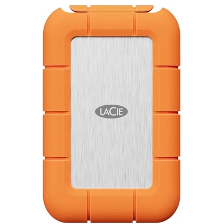 LaCie Rugged SSD4 1TB, 40Gbps USB-C, robuste externe SSD mit staub- und wasserfestem Design, orange