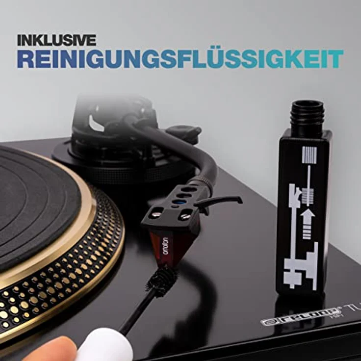 Reloop Turntable Cartridge Mount & Gauge Set - All-in-One Set zum Einstellen, Justieren und Reinigen von Plattenspieler-Tonarm und Tonabnehmer, Verspiegelte SME-Einstellschablone – Bild 4
