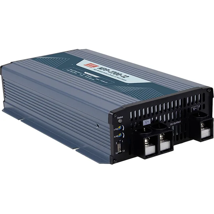MEAN WELL NPP-1700-48, Bleiakku-Ladegerät mit 3-stufiger Ladekurve, 48V, max. 25A, einstellbarer Ausgangsspannung/Ausgangsstrom