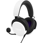 NZXT Kabelgebundenes PC-Gaming Relay-Headset – AP-WCB40-W2 - Hi-Res-Audio-zertifiziert – DTS Headphone:X Surround-Sound – Leichtes und komfortables Design – Abnehmbares Mikrofon – Weiß