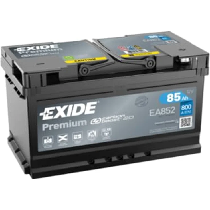 Exide EA852 Premium Carbon Boost, 12V 85Ah 800A wartungsfreie Autobatterie – Bild 1