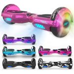 Mega Motion Balance Scooter 6,5 Zoll Hoverboard mit 350W motor und LED lichter, 13,00 km/h, mit Integrierter Bluetooth-Player,Geschenke für Kinder - MegaMotion Hoverboard 6.5 Zoll Self-balancing Elektro Scooter, Bluetooth, Elektro Scooter Skateboarding Motor 350W*2, Aluminium mit 6.5 Zoll beleuchteten Reifen, Blau - Preisvergleich