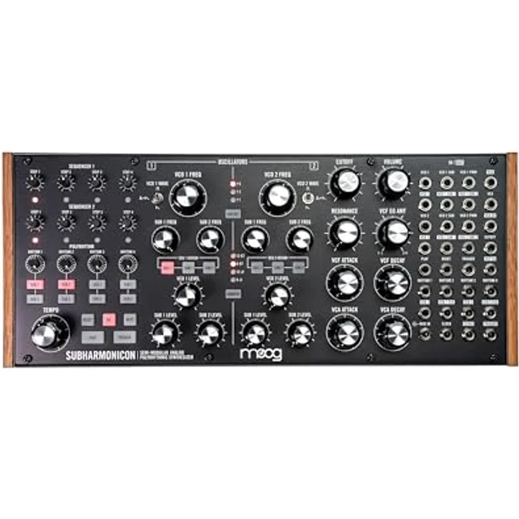 Moog Subharmonicon, halbmodularer Analog-Synthesizer mit zwei Hauptoszillatoren, vier Suboszillatoren und 24dB Lowpass-Filter, Schwarz – Bild 10