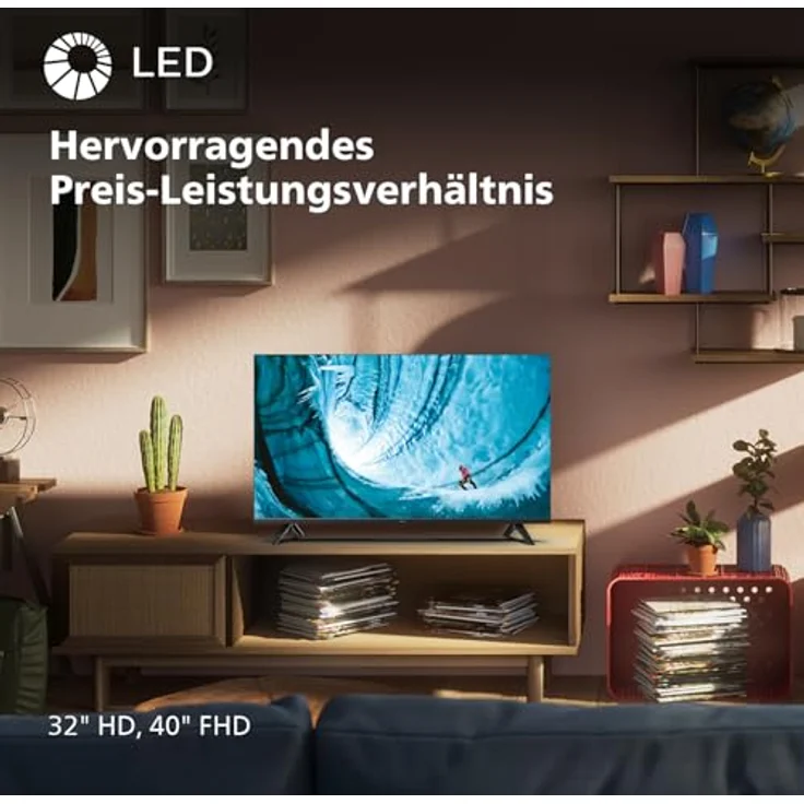 PHILIPS 75PUS7009 4K LED Smart TV - 75-Zoll Display mit Pixel-präziser Ultra HD Titan OS Plattform und Dolby Atmos-Klang - Schwarz – Bild 2