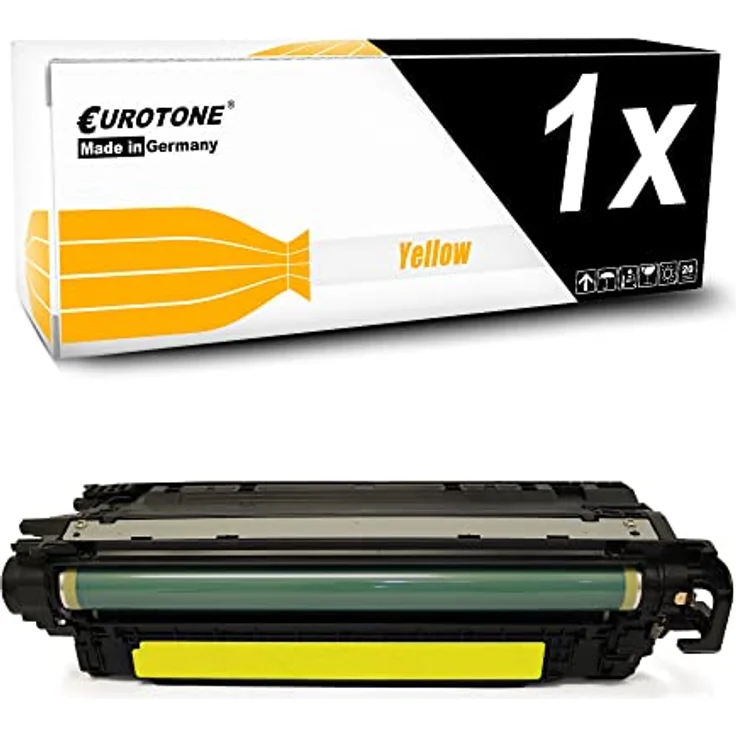 Eurotone Toner CE402A / 507A, kompatibel für HP LaserJet M551/M570/M575, Gelb, ca. 6.000 Seiten Reichweite – Bild 1