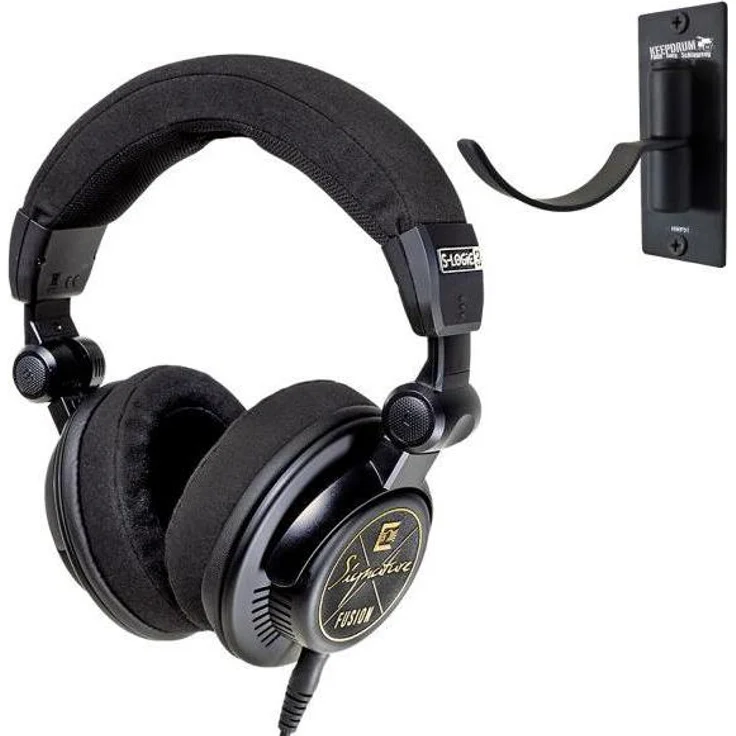 Ultrasone Signature Fusion OB, Halboffene Studio-Kopfhörer mit S-Logic3 Technologie und Wandhalterung, schwarz