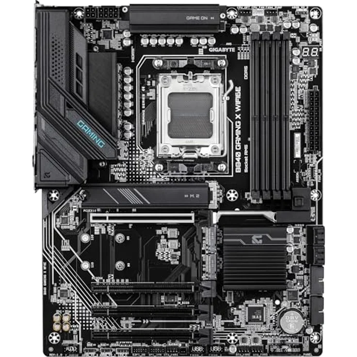 Gigabyte MB GBT AMD AM5 B840 Gaming X WFI6E, ATX Mainboard für AMD 2000 Series Prozessoren, DDR5-RAM bis 6600 MHz, PCIe 4.0, WLAN Wi-Fi 6E – Bild 2