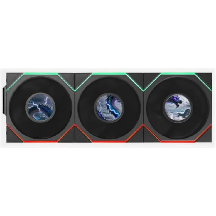 Lian Li UNI FAN TL LCD FLEX Wireless Lüfter, 120mm, ARGB-Beleuchtung, 1,8-Zoll-LCD, 3er-Pack mit Controller, schwarz – Bild 3