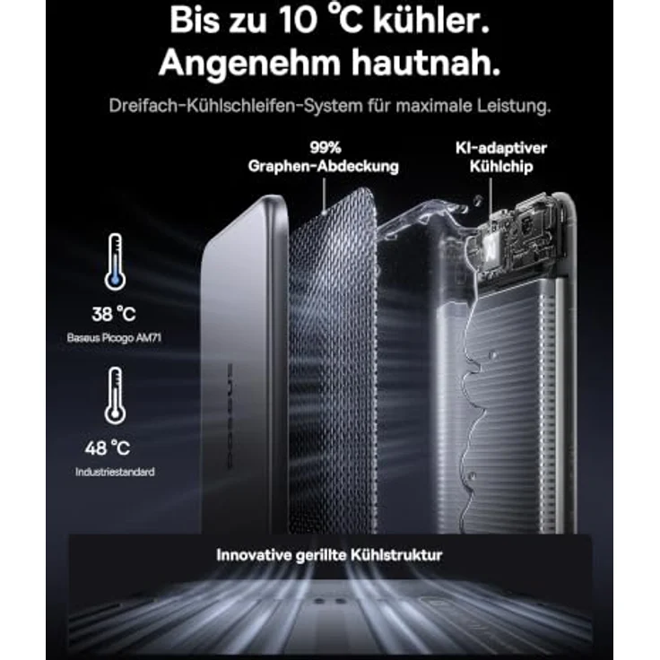 Baseus Picogo Air AM71, 0.69cm Ultra Slim 5000mAh MagSafe Powerbank mit USB-C, 22.5W Fast Charging, CCC zertifiziert, kompatibel mit iPhone 17/16/15/14/13/12 – Bild 3