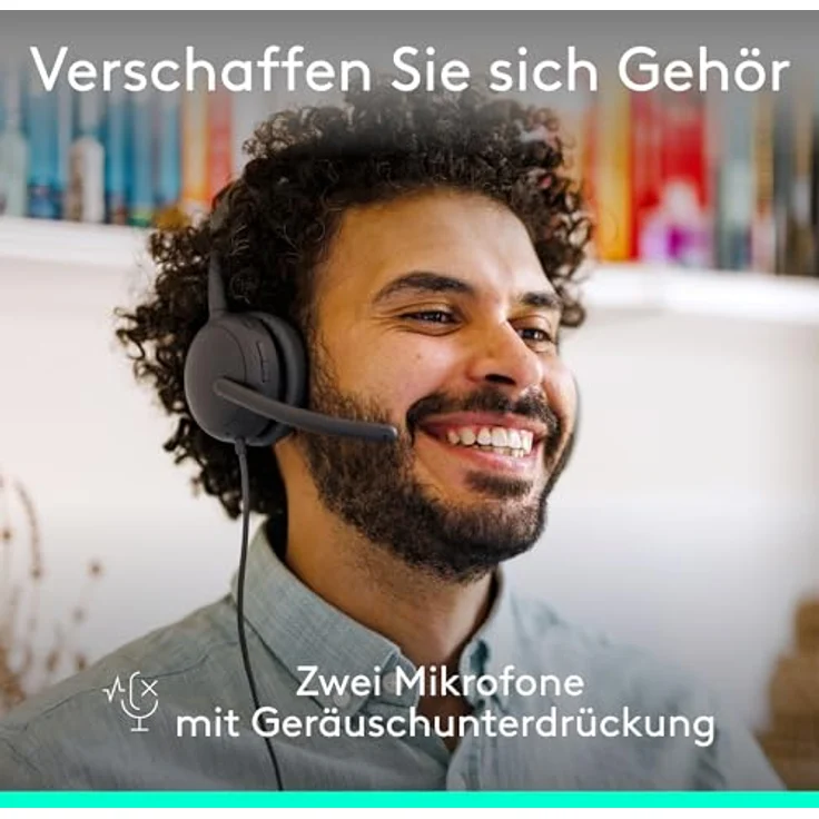Logitech Zone Wired 2, Headset mit Geräuschunterdrückung und Adaptive Hybrid-ANC, USB-C mit USB-A-Adapter, Graphit – Bild 3