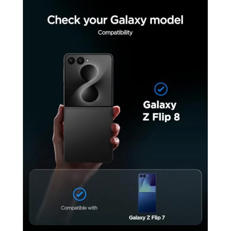 Spigen EZ Fit Schutzfolie [2P] für Samsung Galaxy Z Flip 8 / Z Flip 7, 9H gehärtetes Glas mit blasenfreier EZ Fit Installation – Bild 2