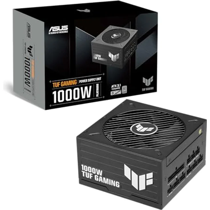 ASUS TUF GAMING PLATINUM 1000W Netzteil - 1000 Watt - ATX 3.1 - 80 Plus Platinum - voll modular - schwarz – Bild 1