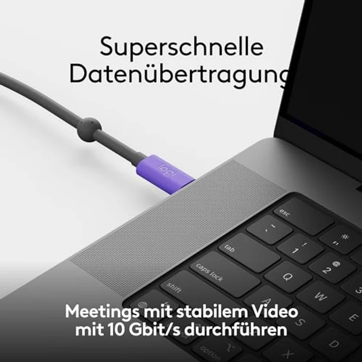Logitech Active USB-Kabel, 5 Meter, 24 Pin USB-C (M) zu 24 Pin USB-C (M), ultraschnelle Datenübertragung über USB 3.1 – Bild 4