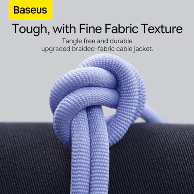 Baseus Crystal Shine, Lightning / USB-C Kabel 20W, 1,2m, schnelles Laden & Datenübertragung, Lavendel – Bild 6