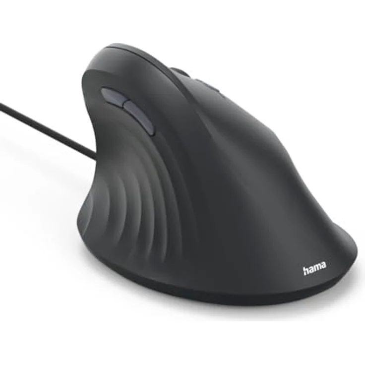 Hama ECM-500R, Ergonomische vertikale Büro Maus mit 1800 DPI, 7 Tasten, kabelgebunden, Schwarz – Bild 9