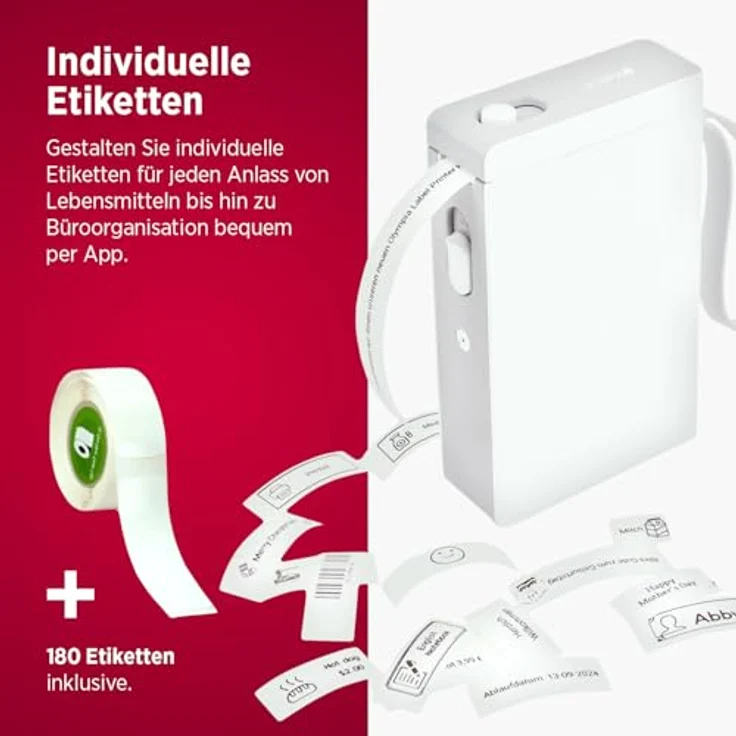 Olympia 6301 Etikettendrucker, Thermodirekt 203 x 203 dpi, Bluetooth-fähig, max. Etikettenbreite 15mm, kompakt für Küche und Büro – Bild 4
