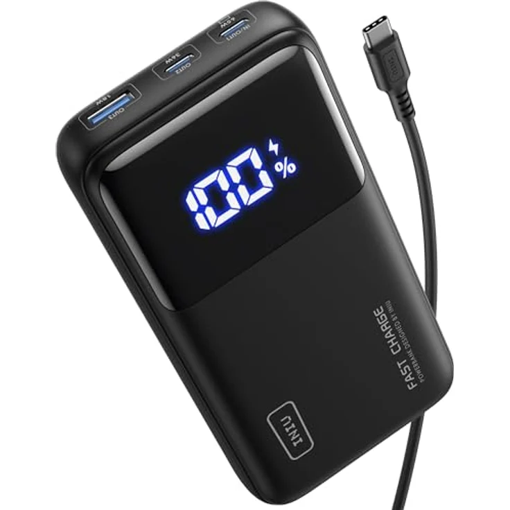 INIU Power Bank, 65W 20000mAh Powerbank Klein Aber Stark Phone & Laptop, Externe Handyakkus USB C Input & Output Kompatibel mit MacBook Pro Steam Deck iPad iPhone 15 14 Pro Max Mini Samsung S23 etc – Bild 1