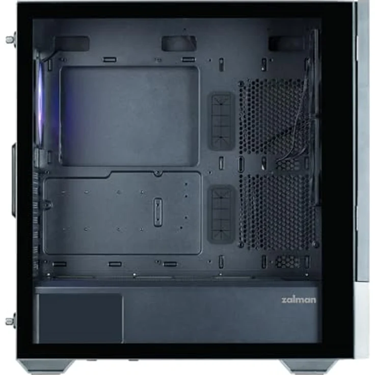 Zalman Z10 DS Mid Tower PC-Gehäuse mit Display 15,6 Zoll (39,6 cm) (schwarz) - Elegantes Gehäuse mit 15,6 Zoll Display und gehärteter Glasplatte – Bild 4