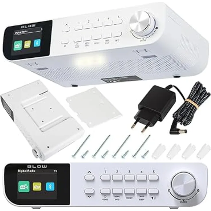 Blow RK1, FM/DAB+ Radio mit Bluetooth und 60 Radiospeicherplätzen, Weiss
