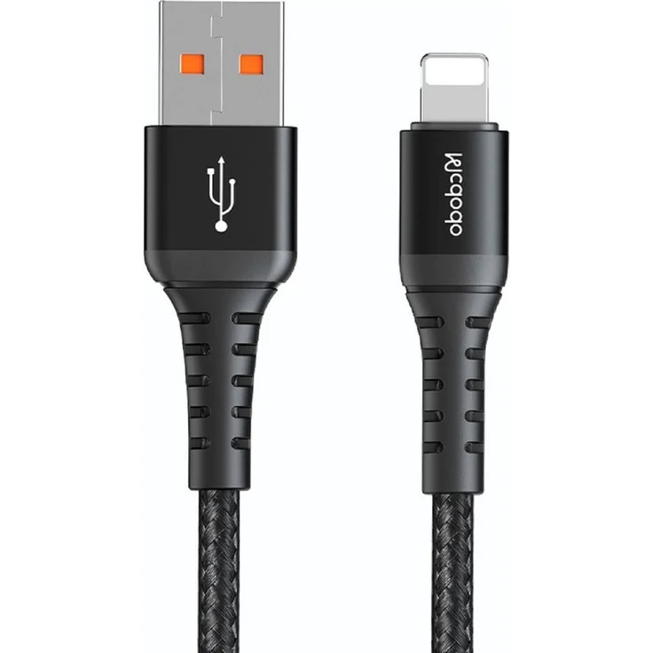 MCDODO Lightning-Kabel CA-2261, 1 m, Schnellladefunktion 3A, Nylon, Schwarz, Datenübertragung 480 Mbps