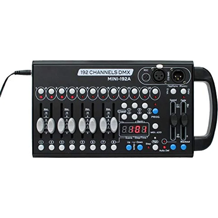 E-Lektron C-192A DMX Controller, 192-Kanal Lichtsteuerpult mit 23 Banken und 184 programmierbaren Szenen – Bild 2