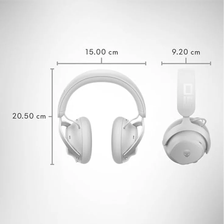 Alienware Pro Wireless-Gamingheadset – Kabellos, 50-mm-Graphen-Treiber, KI- & ANC-Geräuschunterdrückung, Dual-Mikrofone, E-Sport-optimiert, Lunar Light – Bild 15
