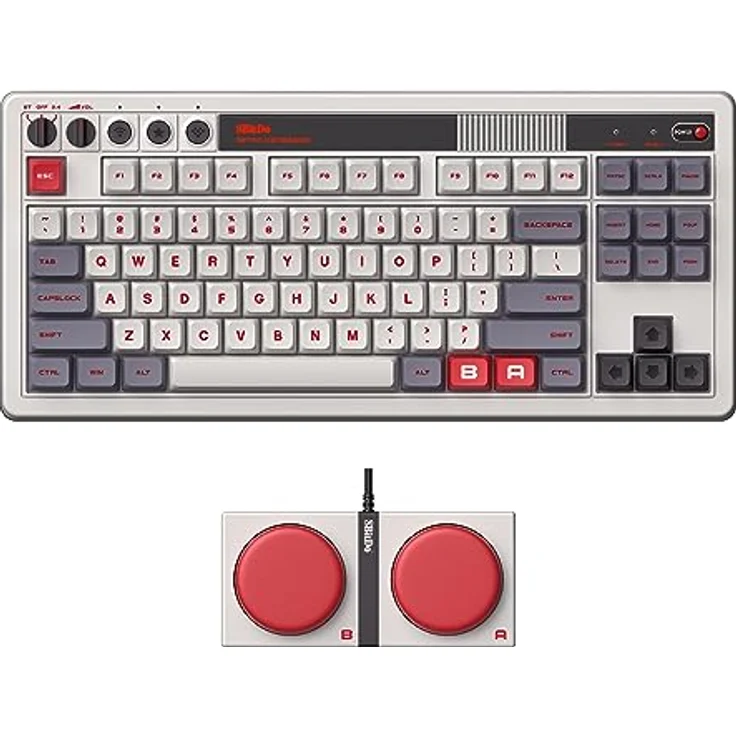 8bitdo Mechanical Keyboard N Edition, Kabellos, Kabelgebunden, Grau – Bild 1