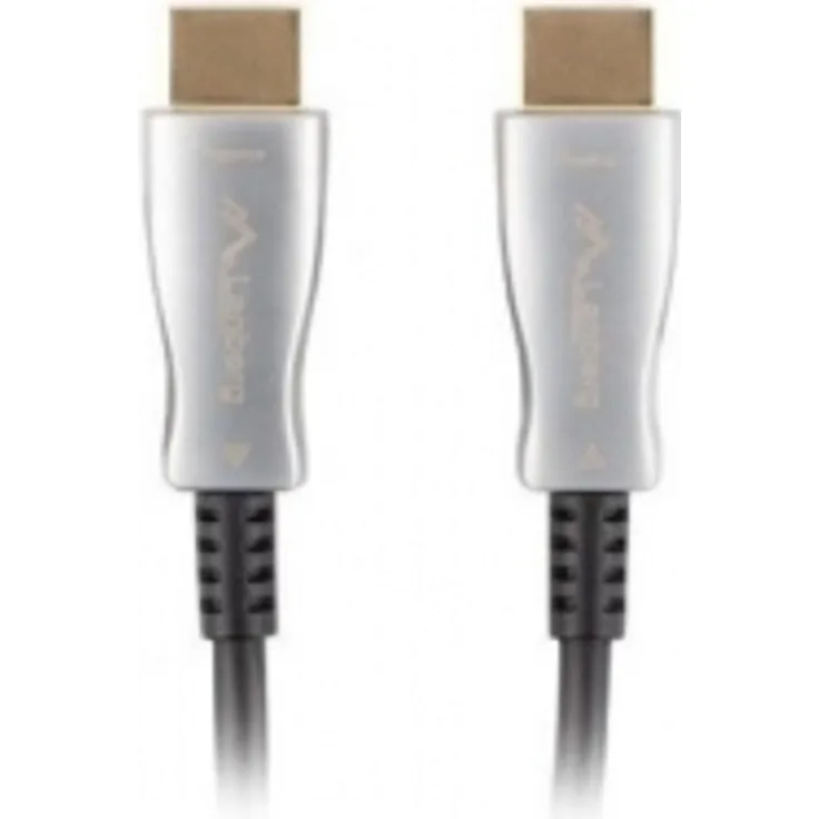 Lanberg HDMI-Kabel M/M 40 m v2.0 4K AOC optisch, Schwarz, 18 Gbit/s, HDMI Ethernet, 3D Unterstützung, ARC und HDR