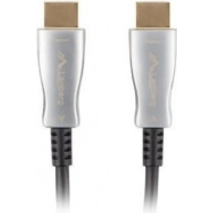 Lanberg HDMI-Kabel M/M 40 m v2.0 4K AOC optisch, Schwarz, 18 Gbit/s, HDMI Ethernet, 3D Unterstützung, ARC und HDR