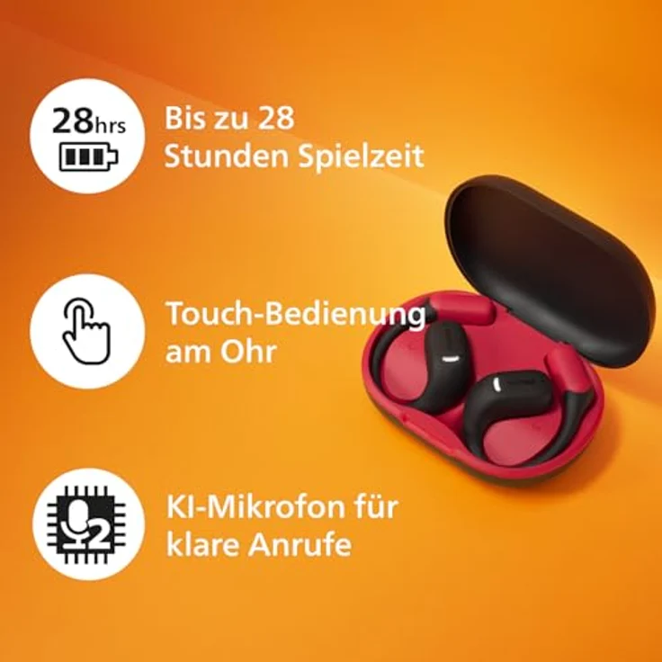Philips Taa6709bk Drahtlose Sportkopfhörer Durchsichtig One Size, IP55 wasser- und staubresistent – Bild 6