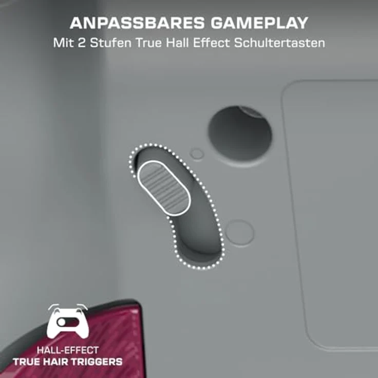 Turtle Beach REMATCH ADVANCED Wired Controller, Hall-Effekt-Hair-Trigger, zuweisbare Schnellauslösetasten, integrierte Audio-Bedienelemente, pink – Bild 3