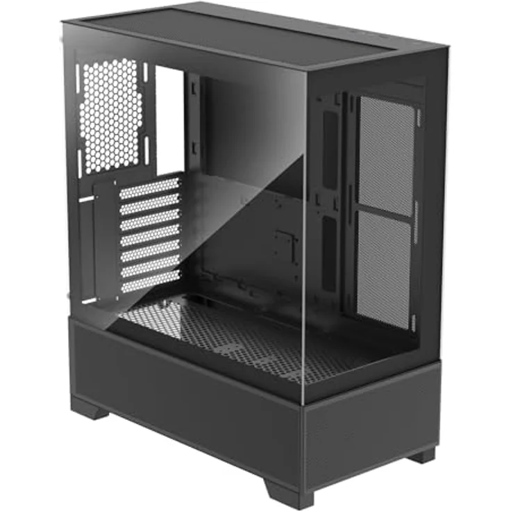 Xilence Gehäuse BEAM Schwarz (XG172), elegantes ATX Midi Tower Gehäuse mit Aquarium-Glas-Design, drei ARGB PWM Lüftern und hohem Airflow, Schwarz – Bild 9