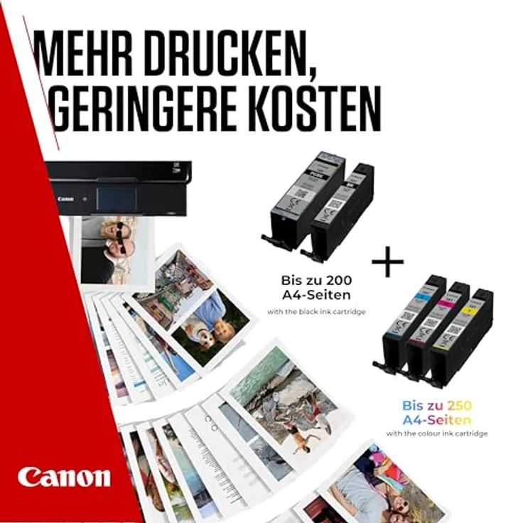 Canon PGI-580BK/CLI-581 Multipack, 5-tlg. Tintenpatrone in Schwarz, Cyan, Magenta und Gelb für PIXMA Drucker – Bild 5