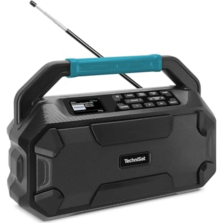 TechniSat Viola 231 OD Baustellenradio (DAB+, UKW, Bluetooth) - Makita-Akku kompatibel, Spritzwassergeschützt, 2 x 15 W (Schwarz) – Bild 1