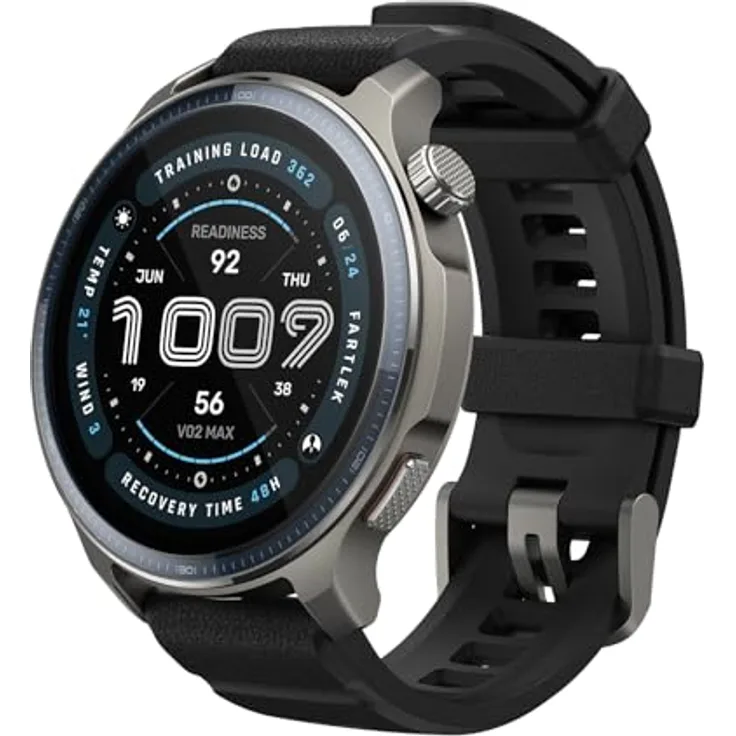 Amazfit Balance 2 Smartwatch 47mm, 1.5'' AMOLED, Sapphire Glass, Dualband-GPS, 21 Tage Akkulaufzeit, 170+ Sportmodi, HYROX & Golfmodus, Herzfrequenz- und Schlaftracking, für Android & iPhone