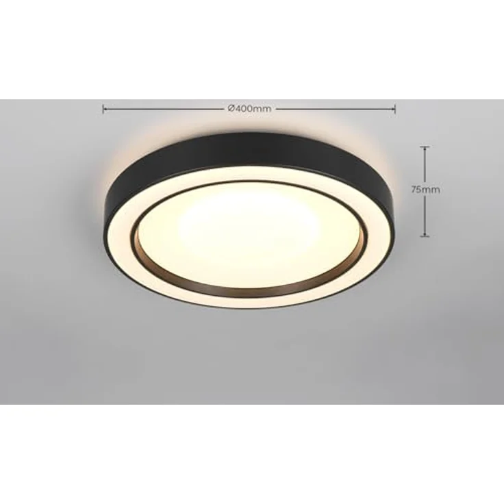RL LIVE YOUR LIGHT LED Deckenleuchte Arco R65091432, Schwarz matt, 22 Watt LED, Farbwechsel, Fernbedienung – Bild 5