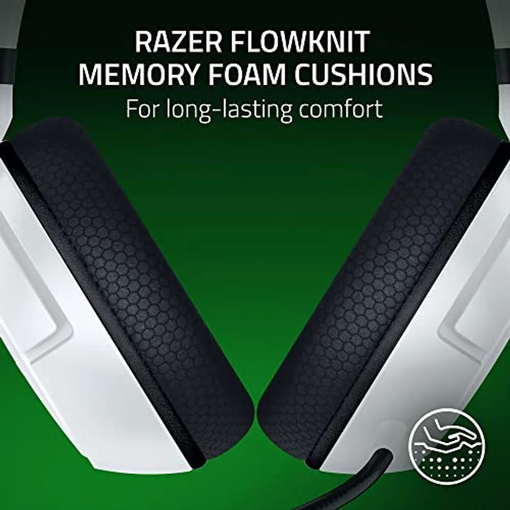 Razer Kaira HyperSpeed - Kabelloses Multiplattform-Gaming-Headset für Xbox (HyperSpeed Wireless, Triforce 50-mm-Treiber, HyperClear Kardioiden-Mik, FlowKnit Memory Foam Ohrpolster) Weiß – Bild 5