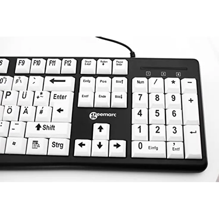 Geemarc KBSV3 - Tastatur - USB - QWERTZ - Deutsch - weiß (KBSV3_WH_GE) – Bild 5