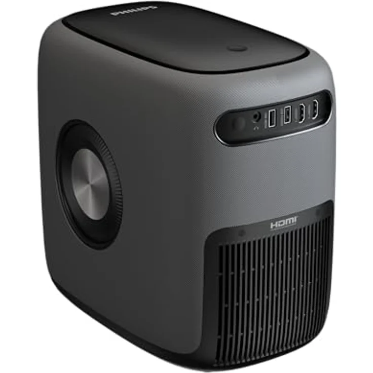 Philips Neopix 950 Smart, Heimkino-Beamer mit 2 x LCD Full HD 1920 x 1080p, 1400 Lumen, Google TV, WLAN 6, Schwarz und Grau – Bild 2